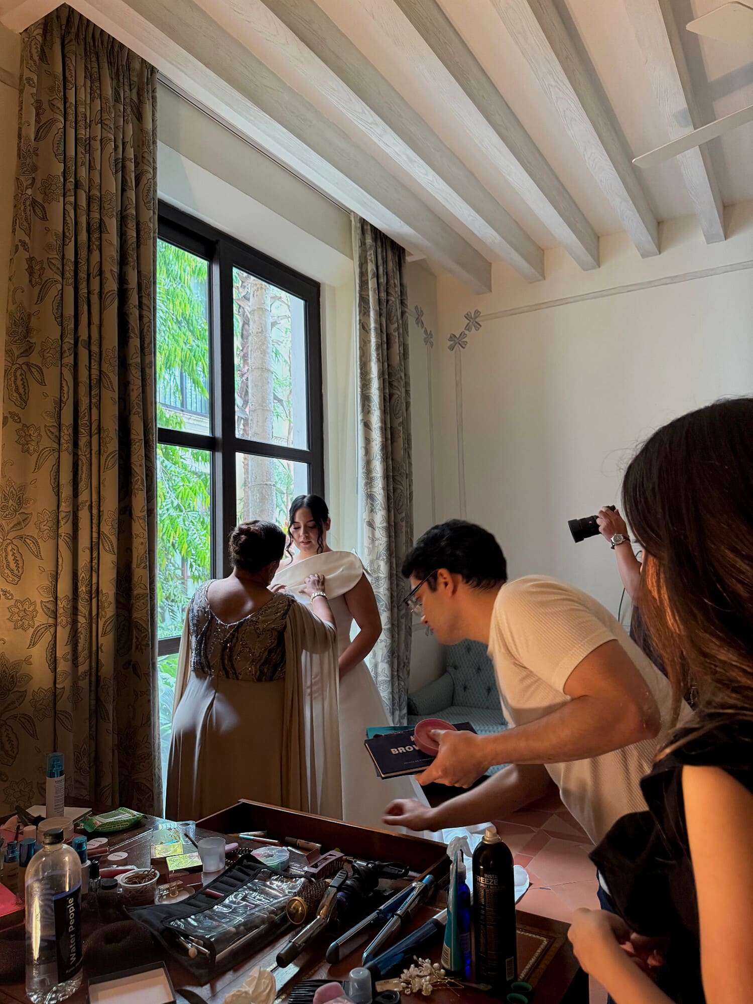 Soft candid moment — getting ready details